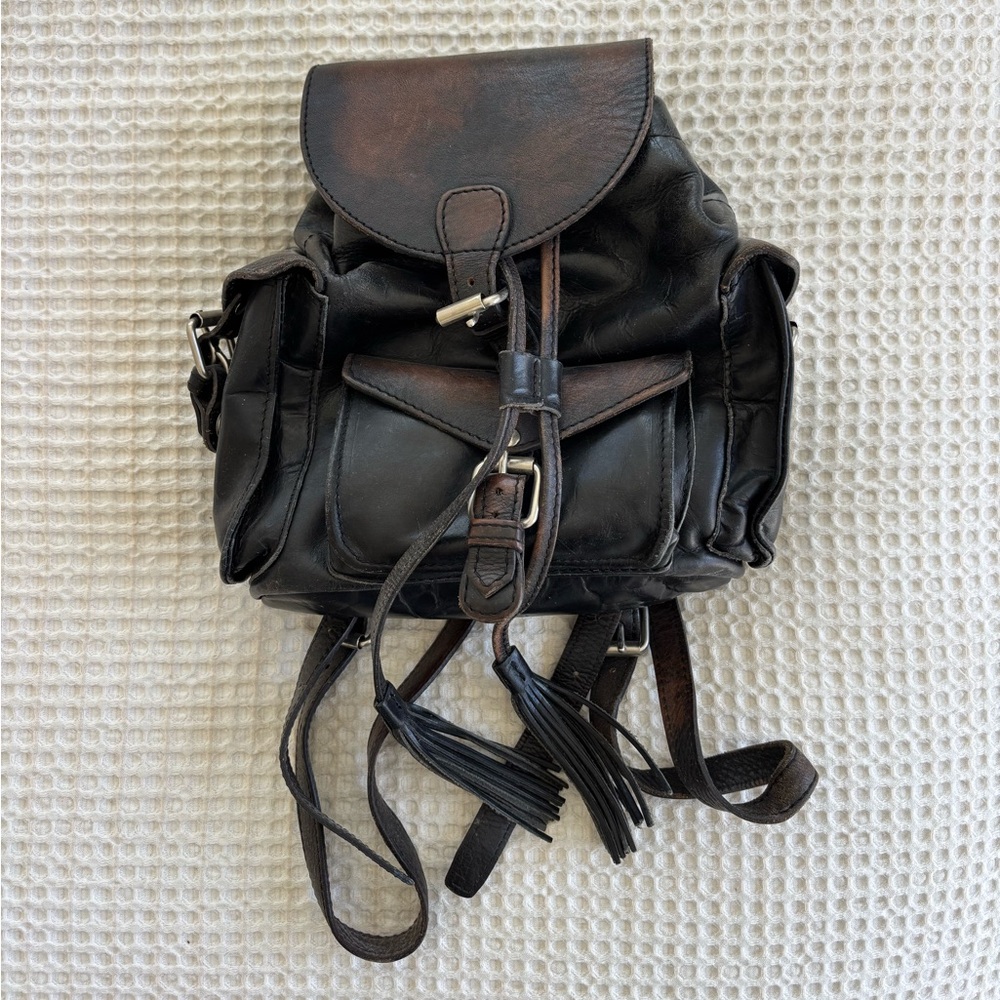 Freebird by Steven Brett Black Distressed Backpack